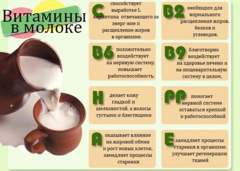 Витамины в молоке